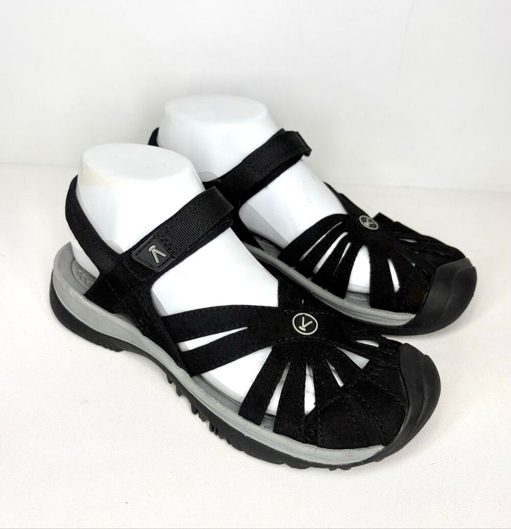 KEEN Rose Black Closed Toe Sport Sandals Outdoor Walking Hiking Women 7.5
